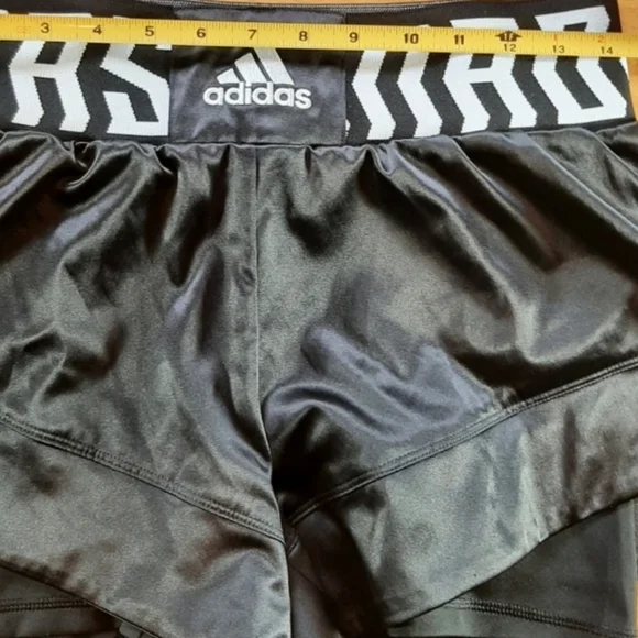 ADIDAS Boxing Gym 2 in 1 TKO Elastic Waist LOGO Black Satin Track w Bike Shorts - Picture 16 of 16